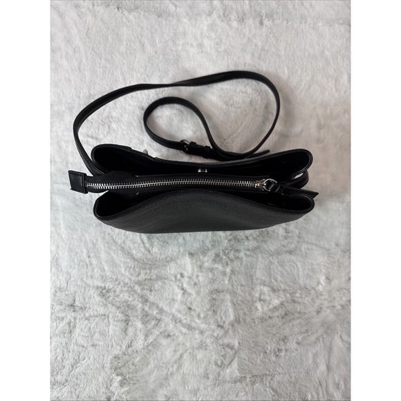 Calvin Klein Adeline Crossbody Bag Black W/ Silver Accents - Picture 3 of 7